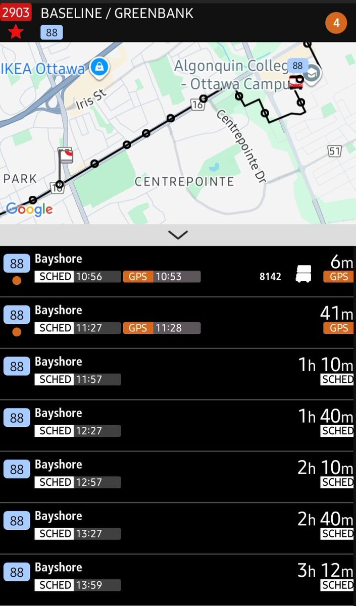 Charrison613's tweet photo. Are buses on sunday schedule or delays  @OC_Transpo @OC_TranspoHelps https://t.co/ujuaC3DVmZ