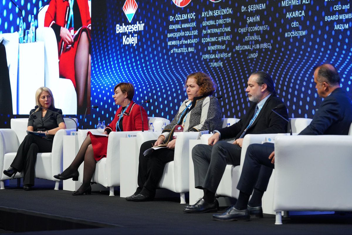 İstanbul Ekonomi Zirvesindeyiz!

Genel Müdürümüz Dr. Özlem Koç’un moderatörlüğünde gerçekleşen “Yeşil Ekonomi, Temiz Teknoloji ve Ortak Vizyon” panelinde; Dışişleri Bakanlığı Uluslararası Ekonomik İlişkiler Genel Müdürü Aylin Sekizkök,
UNDP İstanbul Bölgesel Merkezi Başekonomisti