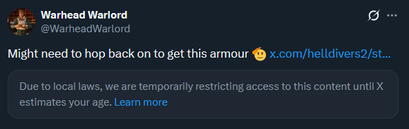 E7Lycan's tweet photo. @WarheadWarlord bruh thanks uk government☹️ https://t.co/X0NTMIUGji
