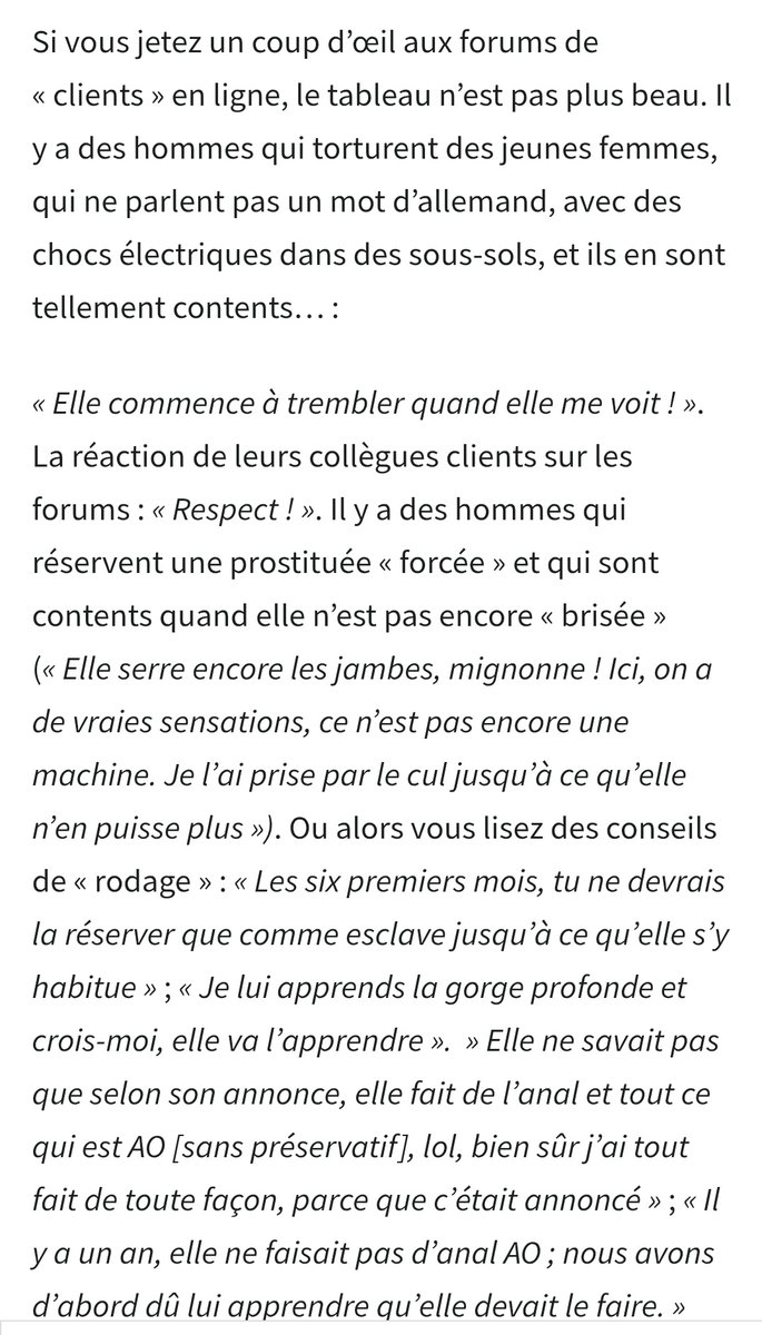 SleepyFloBiden's tweet photo. Voici le temoignagne d'une rescapée de la prostitution qui a travailler dans une maison close allemande avec quelques extraits.
https://t.co/eODX1Dk7Kd https://t.co/8DfwcYzK70