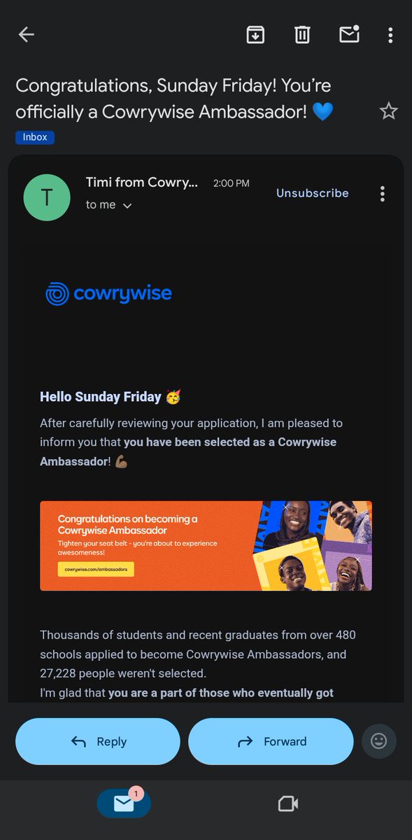 SundayFAbimaje's tweet image. lmao. make una no vex, i take it back. a new @cowrywise ambassador here.🥱💙