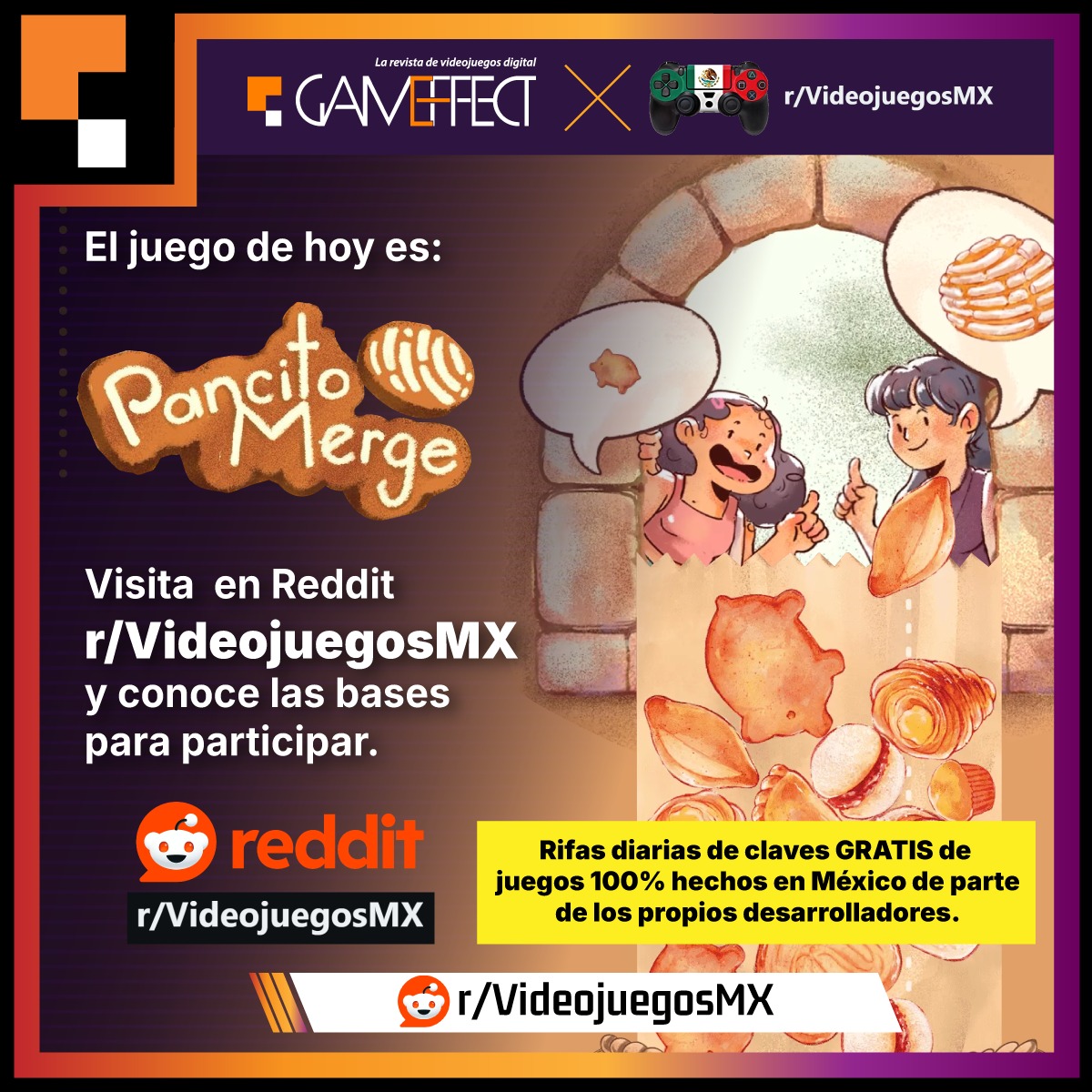 GameEffectMx's tweet photo. Game Effect X @videojuegosmex
¡Preparen un café que este juego lo amerita! PancitoMerge de @FayerDev y @SketchyCeviche y arte de @vanila_ryder es el juego de hoy en nuestro sorteo diario de videojuegos mexicanos.
#gamertlan #gamertlanmexico #gameeffect_mx #gameeffectmx https://t.co/AqGOfomjM9
