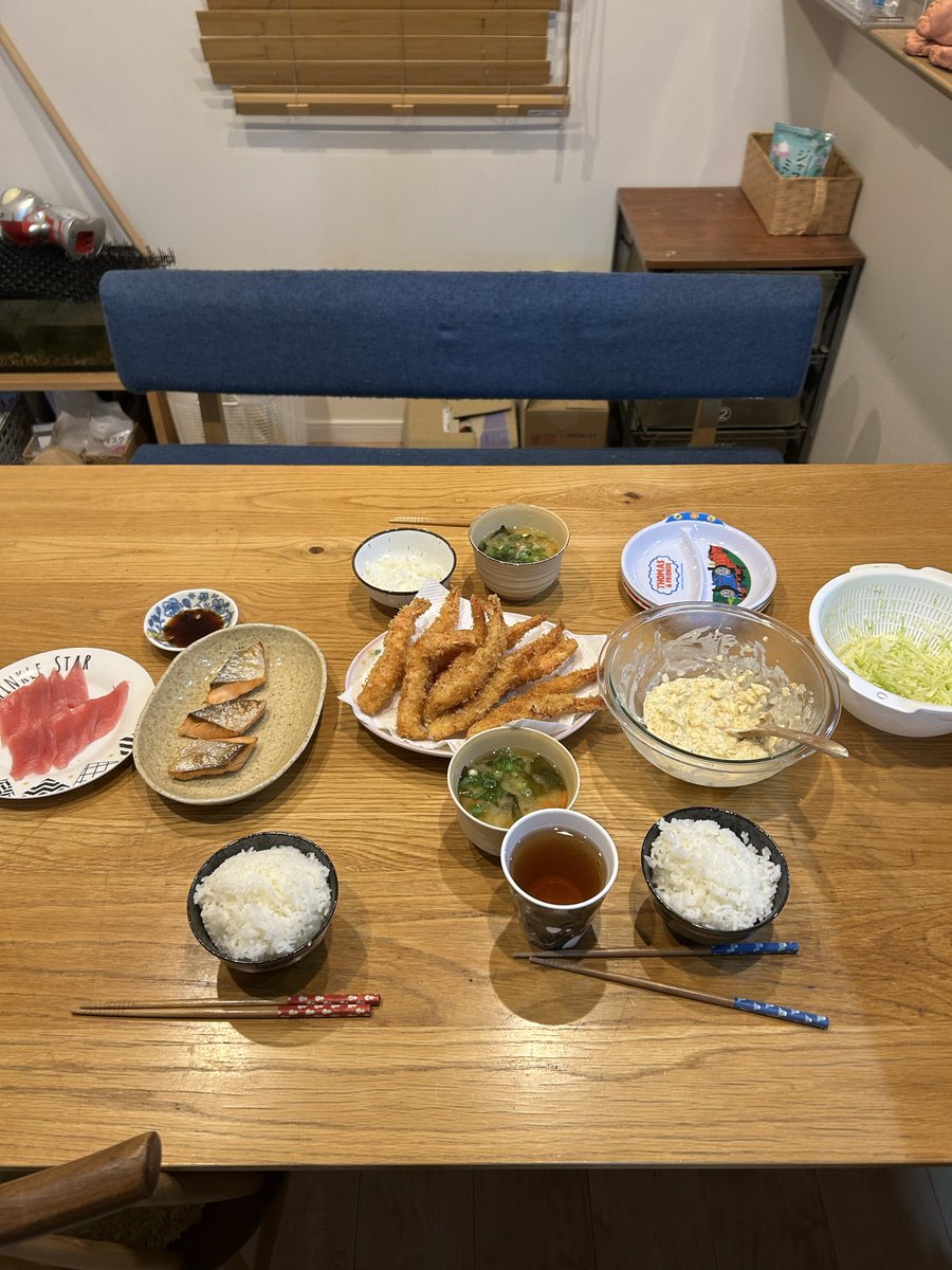 jujumarup's tweet image. 今日は子供リクエストのエビフライ🍤😁タルタルも作って疲れた😮‍💨取り合いしながら完食してくれました😆