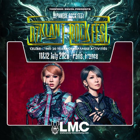 LMC_staff's tweet photo. 【LIVE】
2026年7月11日(土)・12日(日)
B7KLAN J-ROCK FEST
フランス・パリにて開催される
J ROCKフェスに
LM.Cの出演が決定‼️

B7KLAN J-ROCK FEST
11&12 July 2026
Arena Grand Paris (France)
📍https://t.co/hmy8TBgR1Y

LM.C will be performing at B7KLAN J-ROCK FEST in Paris, France on July 11-12, 2026—Europe’s leading J-ROCK event!
More details coming soon!
info→https://t.co/srPHjBZOtS