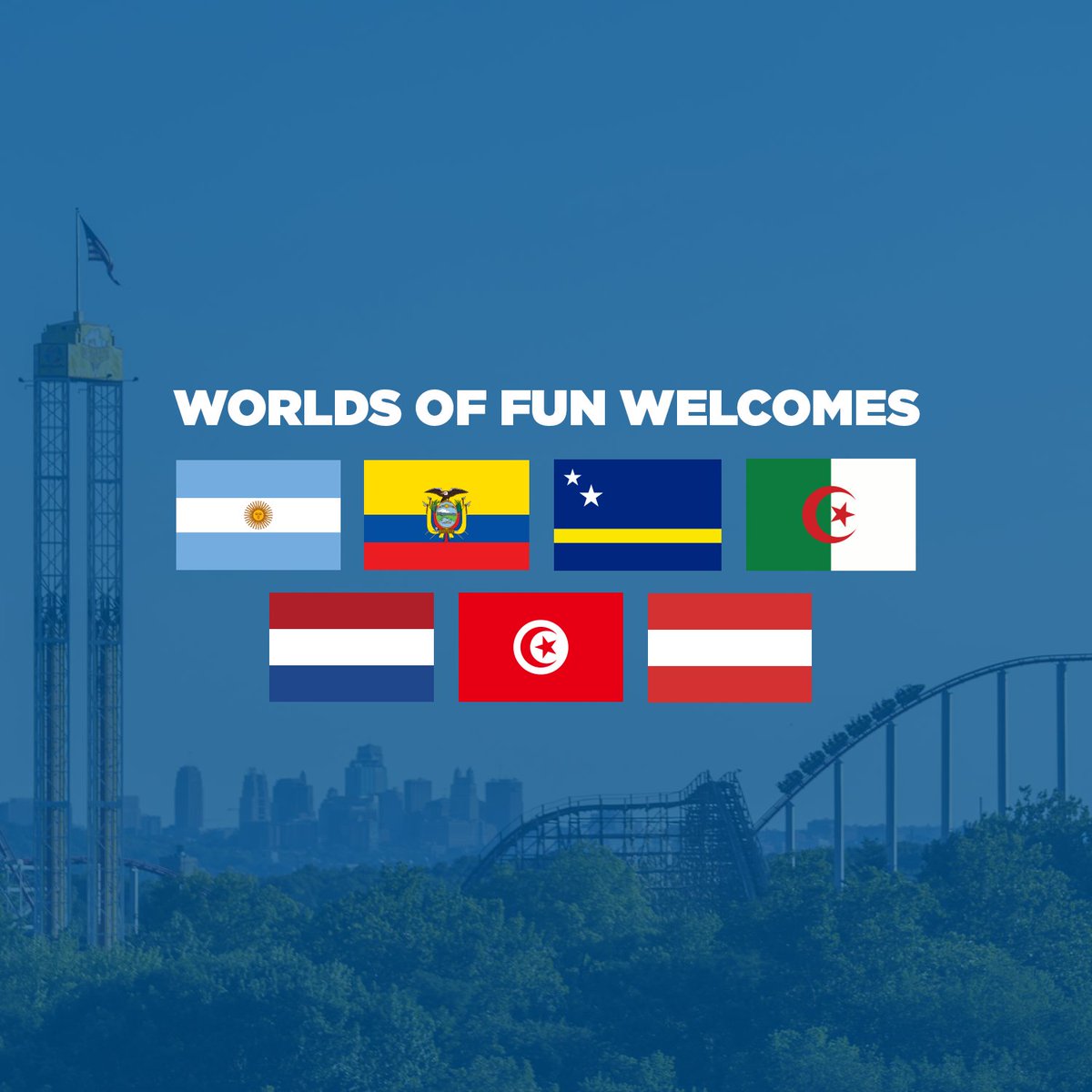 Worlds of Fun is BEYOND excited to welcome seven countries to the Soccer Capital of America this summer. #KC2026 🎉⚽