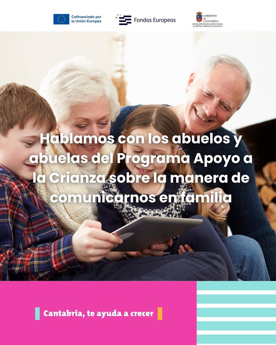 En los grupos de abuelos y abuelas hemos hablado sobre la comunicación en la familia ¿Cómo influye la manera de comunicarnos en el vínculo que creamos con los nietos y nietas?
#CantabriaTeAyudaACrecer #FondosEuropeos