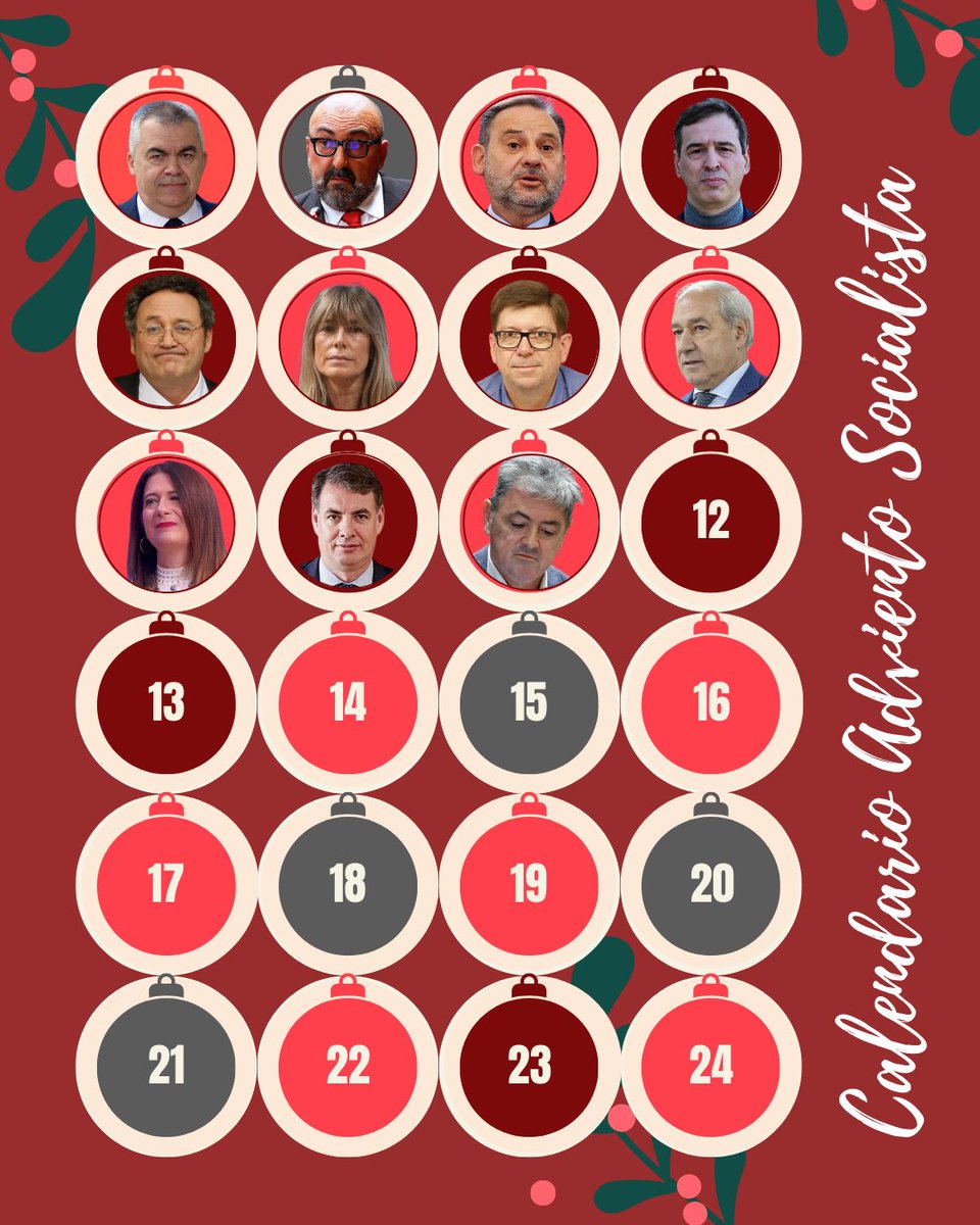 El calendario de Adviento socialista, buenísimo.