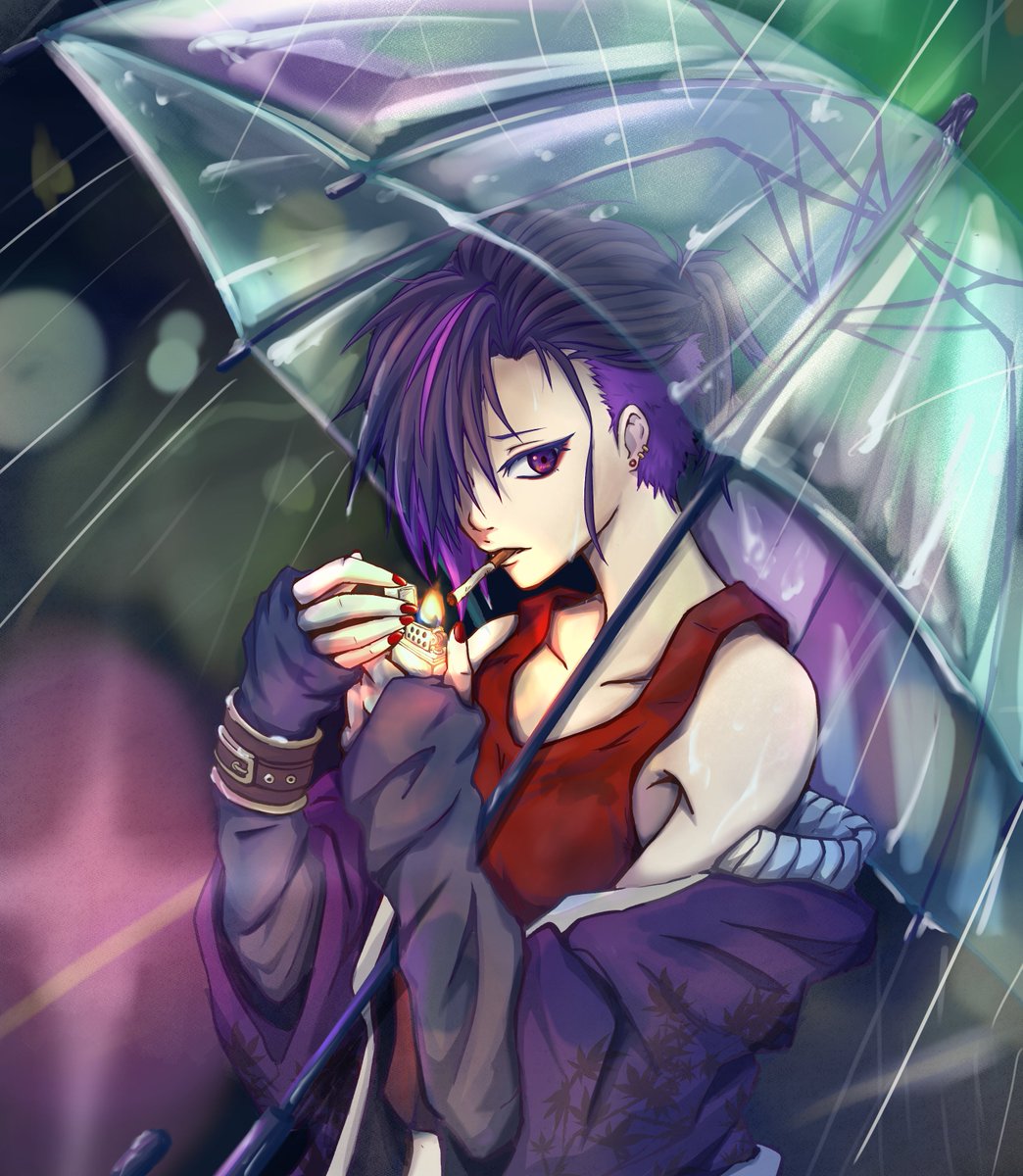 雨と煙草
#オリジナルキャラクター
#エンバイア
#イラスト