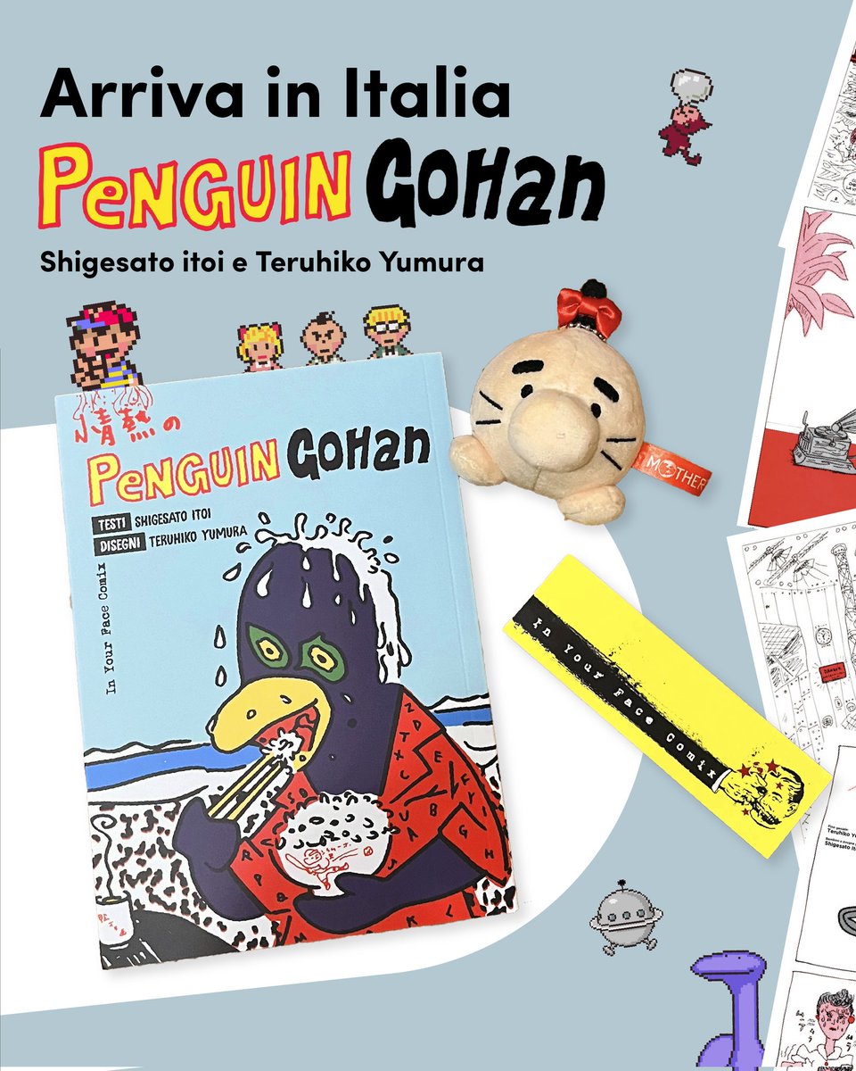 EarthBoundCafe's tweet image. ❗️Prima di Mother, EarthBound e Mother 3, Shigesato Itoi nel 1976 collaborò col disegnatore Teruhiko Yumura per creare le storie di Penguin Gohan, capostipiti del genere Heta-Uma
❤️ La raccolta è pubblicata per la prima volta in occidente da inyourfacecomix

#EarthBound #Mother2