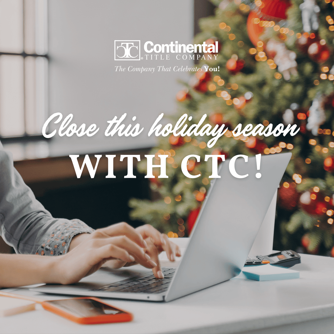 ctitleco's tweet image. Make spirits bright and closings reliable. ✨ 
Choose CTC as your trusted title partner this season and beyond. We ensure your closing is handled with precision and security.

Visit ctitle.com to get started today.

#TitlePartner #ReliableClosing #ContinentalTitle