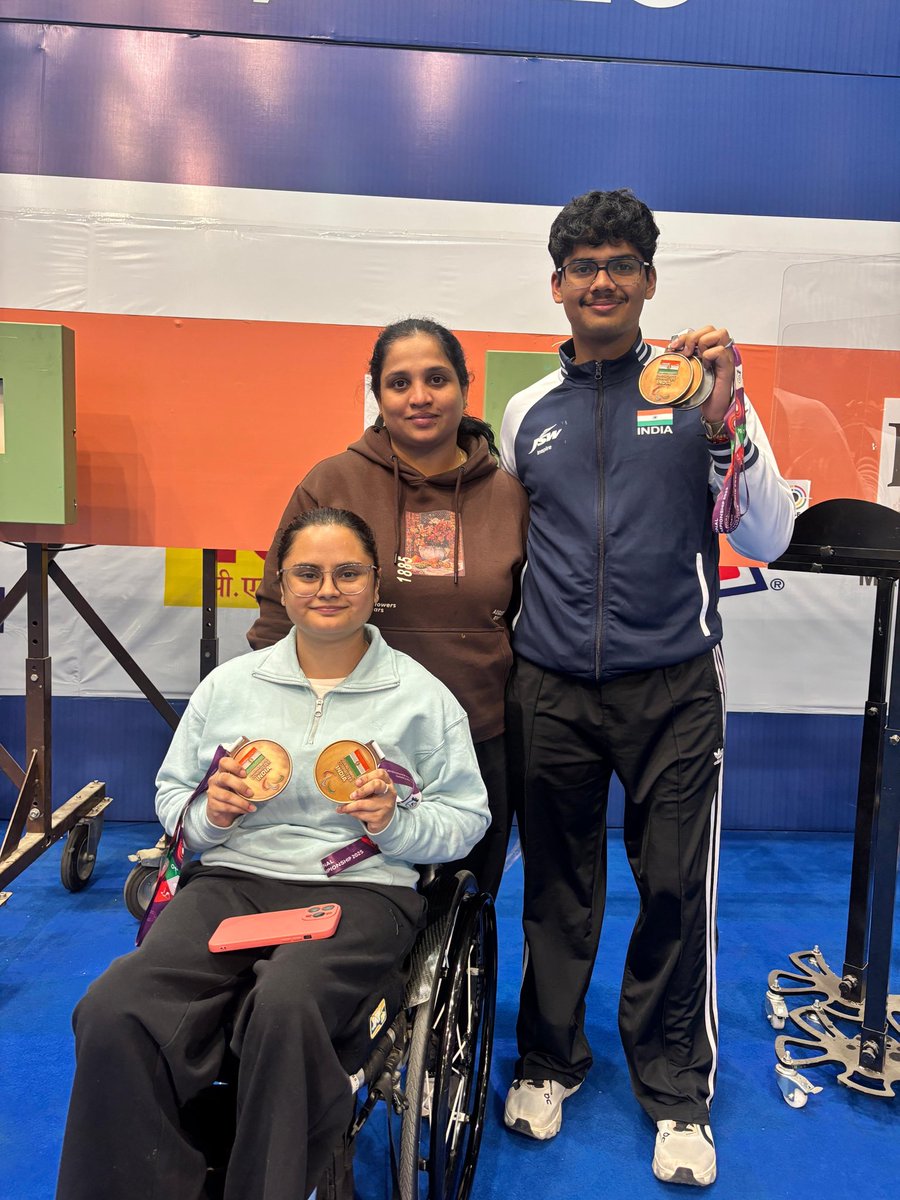 AvaniLekhara's tweet photo. 6th National Para Shooting Championships 🫶🏽🥇🥇🥈
Happy with my performances, ending the nationals with 2 Golds and Silver medal. Onwards and upwards 🙌🏽

#ParaShooting https://t.co/BORHItLE6C
