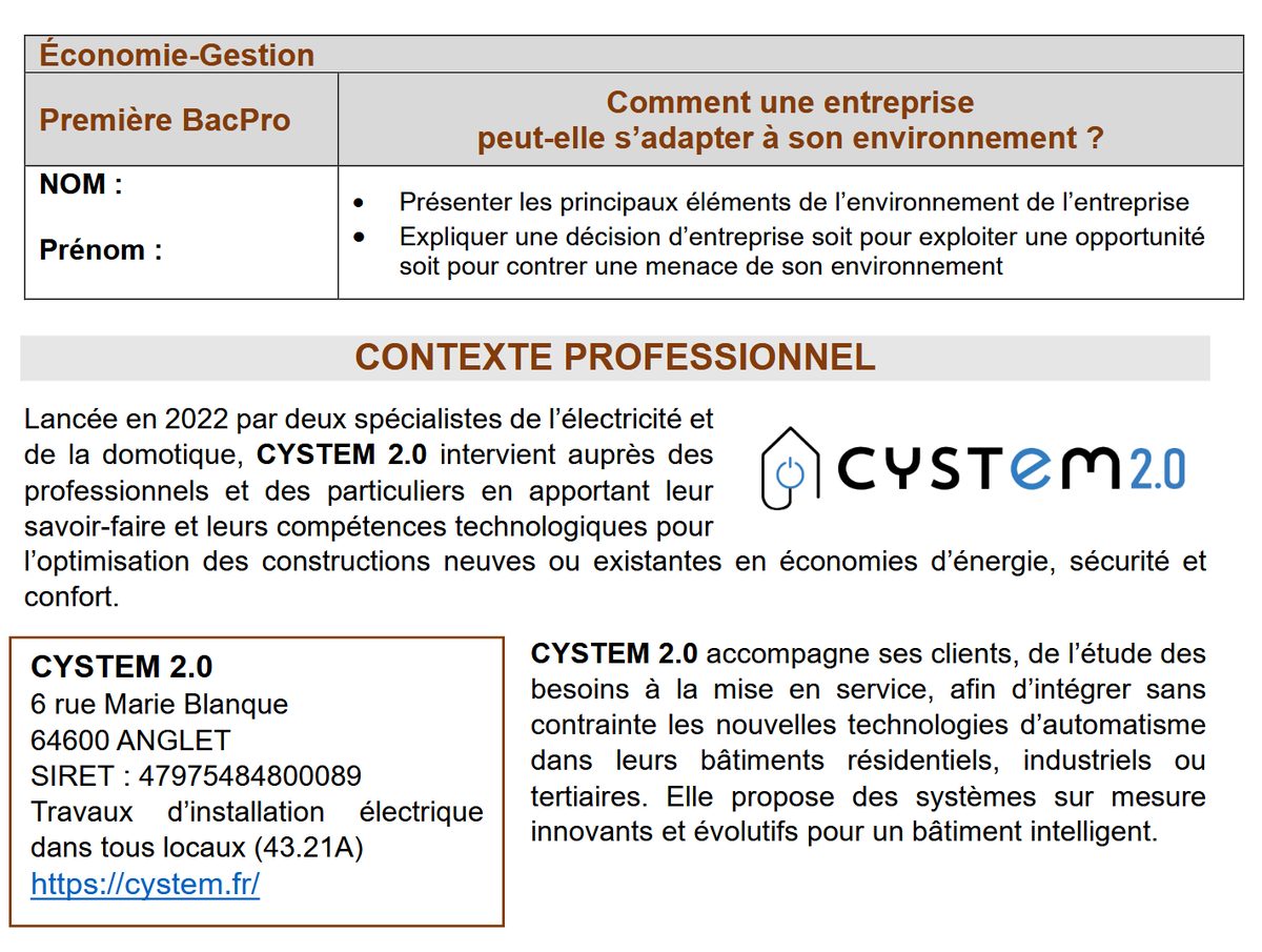 🤔Comment une entreprise peut-elle décrypter son environnement ? Quels  outils d'analyse du marché doit-elle mobiliser ? En quoi les labels et  certifications constituent-ils des leviers stratégiques ? Découvrez-le  cas Cystem2.0 #ecogestion 
➡️urlr.me/3EgSUH