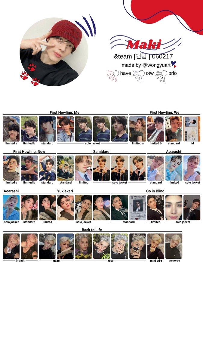 🧸[エンティーム/&TEAM] BACK TO LIFE ALBUM PHOTOCARD TEMPLATE