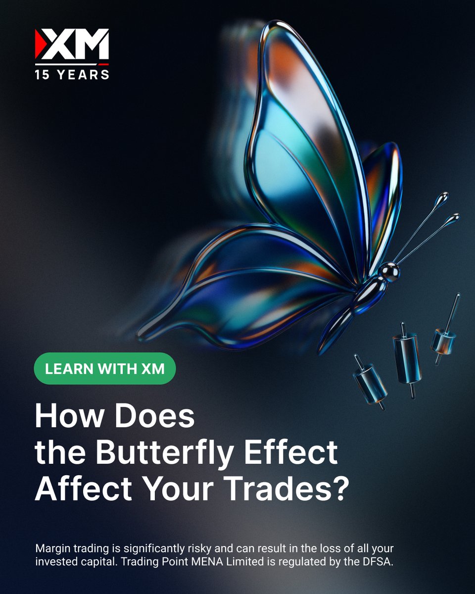 XMMENA's tweet photo. Small flap, big wave. 🦋📈 
See how tiny moves can shake the markets. 

Keep learning with us 
➡️ https://t.co/AcTXcLAFJy

#XMMENA #LearnWithXM #TradingInsights #MarketMoves https://t.co/HHEaH2NXQl