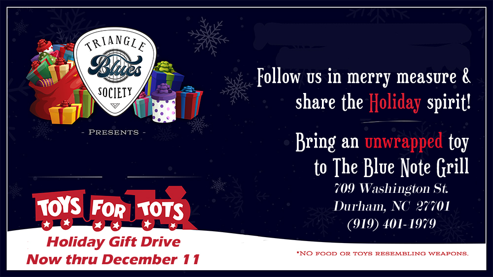 Today is the final day to give! Bring an unwrapped toy to the Blue Note Grill in Durham and you'll brighten a local child's holiday ...