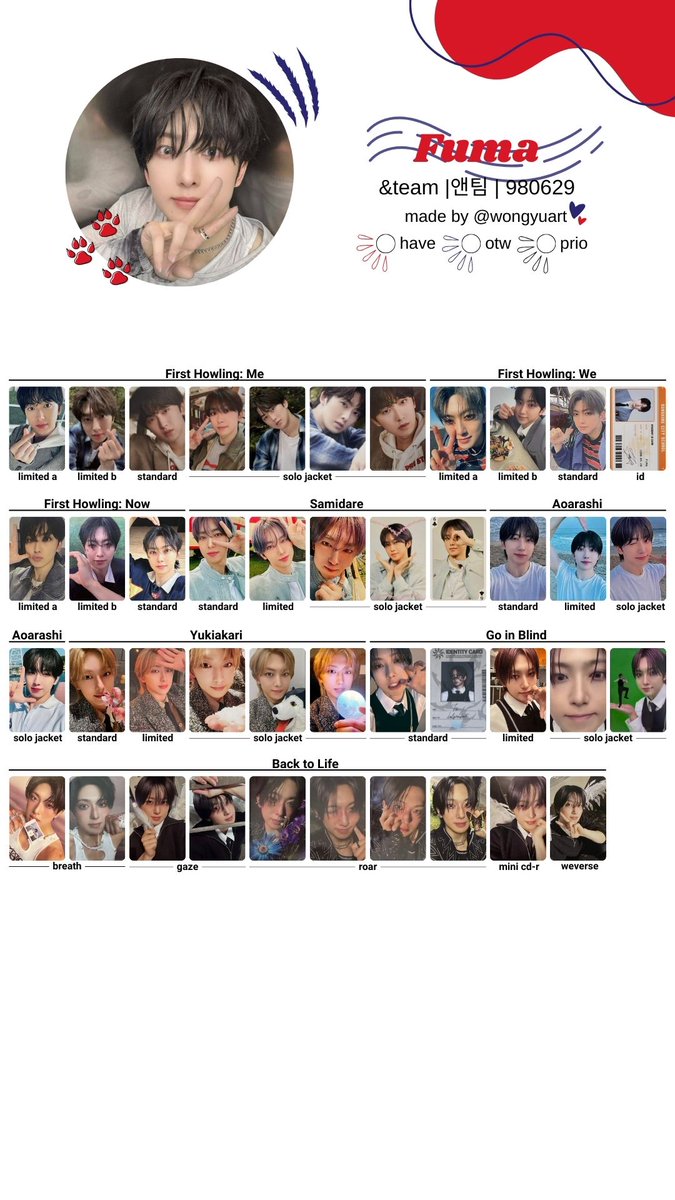 🧸[エンティーム/&TEAM] BACK TO LIFE ALBUM PHOTOCARD TEMPLATE