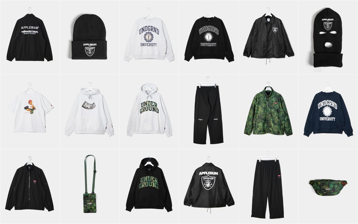 APPLEBUM × raidback fabric Collaboration Collectionが2025年 12/13