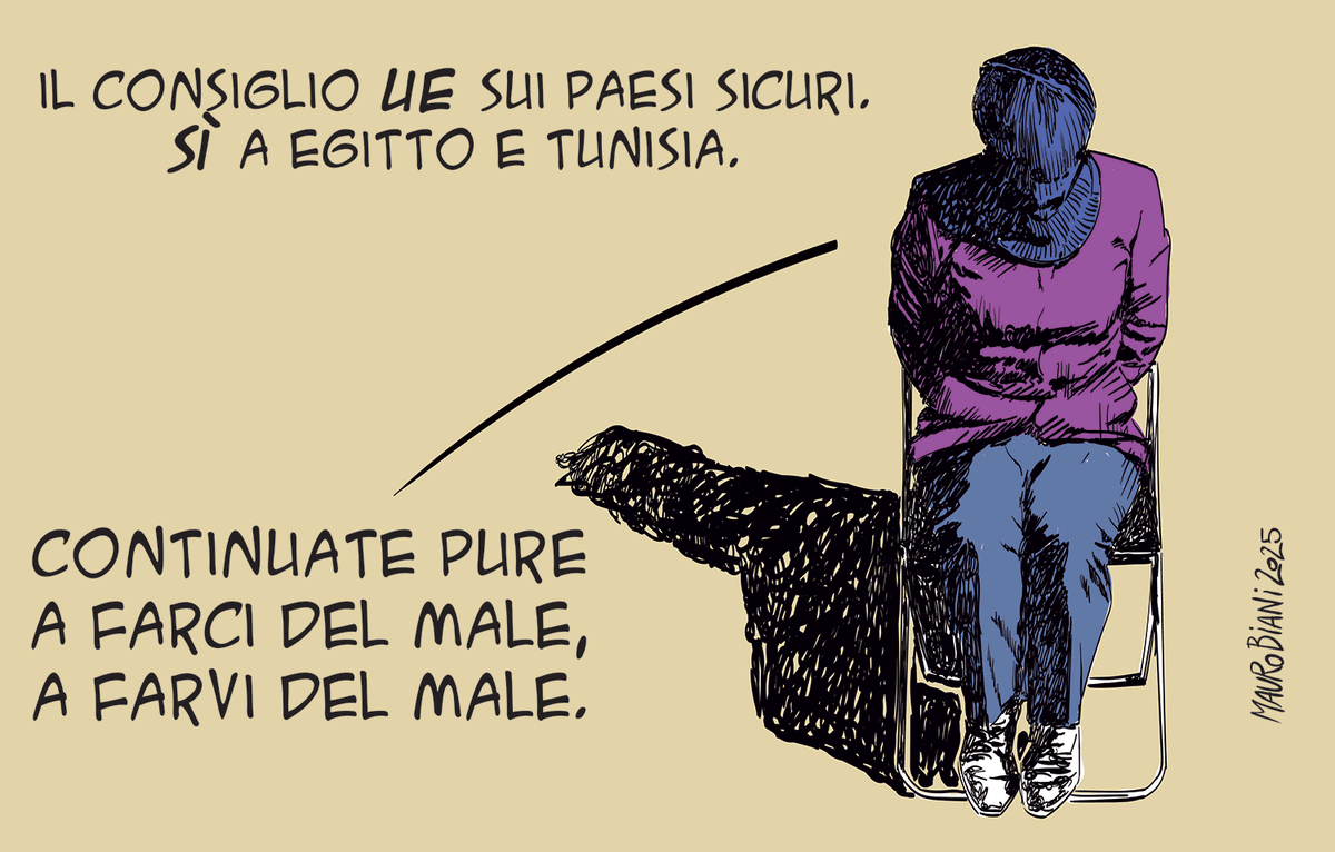 maurobiani's tweet photo. #persone #migranti #rifugiati #consiglioUE #Paesisicuri #Egitto #Tunisia #dirittiumani #Dirittodiasilo
"Continuate pure a #farci del #male, a #farvi del male."
Oggi per @repubblica https://t.co/KY2vl2E6KN