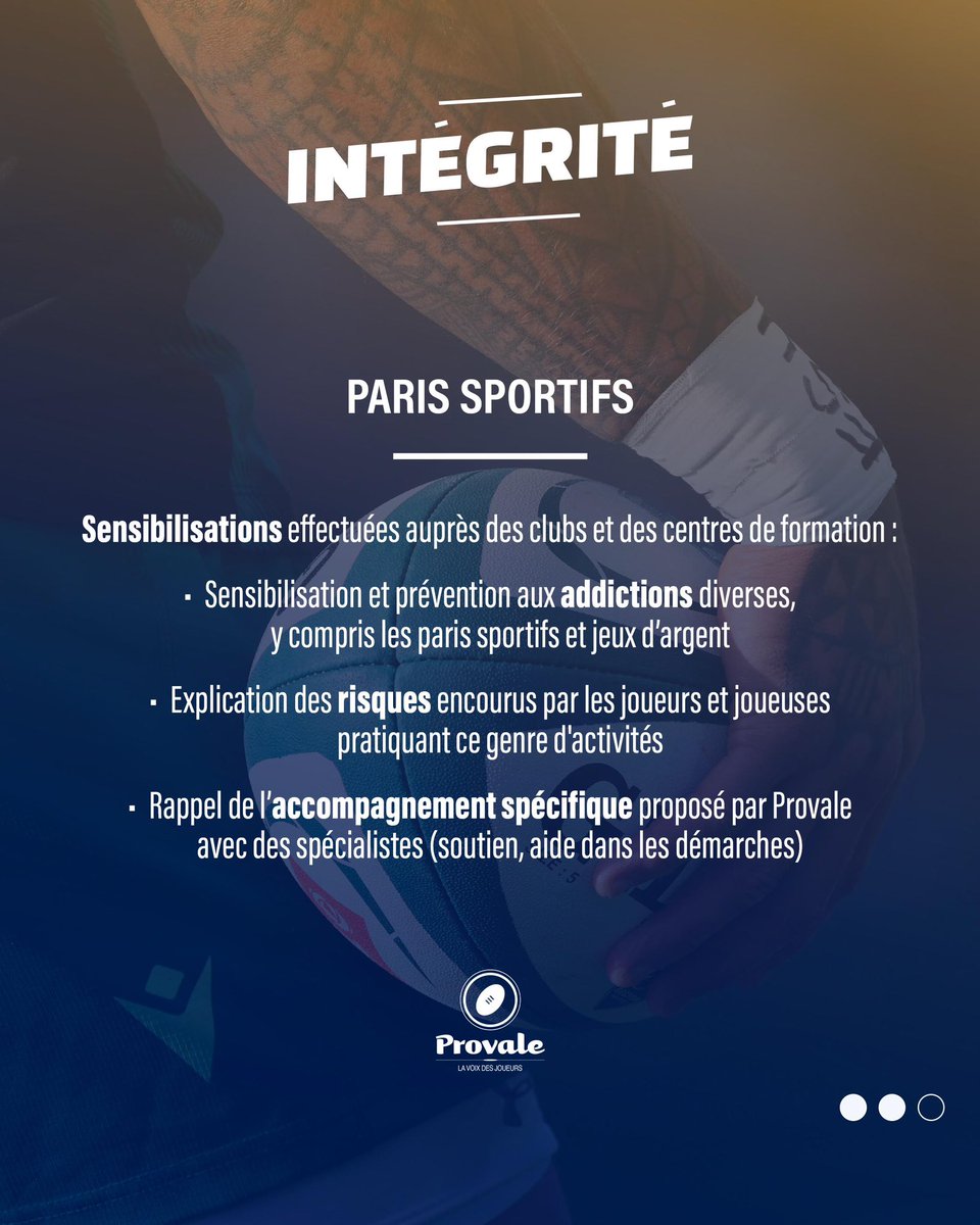 FNASS_'s tweet image. 🔎 Focus sur les sensibilisations aux paris sportifs &amp;amp; au dopage effectuées par nos syndicats membres

➡️ Enjeu majeur pour la FNASS, la sensibilisation sur ces deux thématiques est rendue possible grâce aux forces éducative, informative &amp;amp; préventive ds syndicats membres.

#rugby