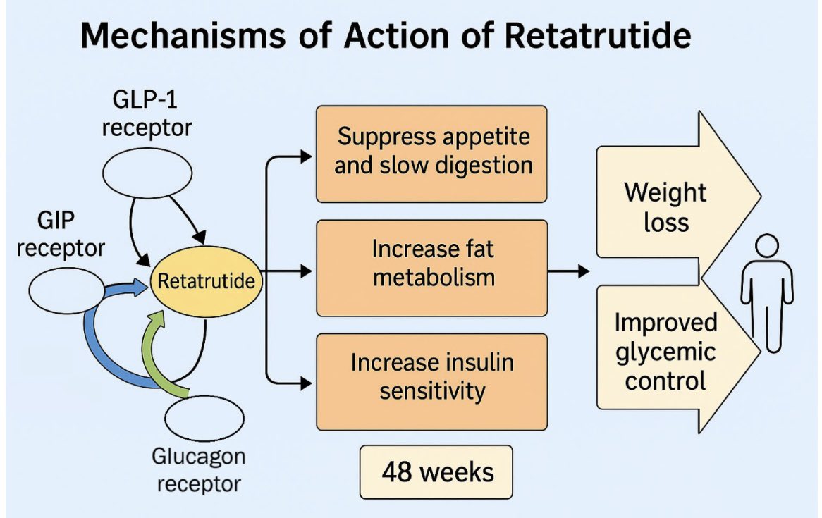 3) En sık görülen yan etki gastrointestinal yan etkilerdir
#retatutide #obezite #obesity #kiloverme #weightloss