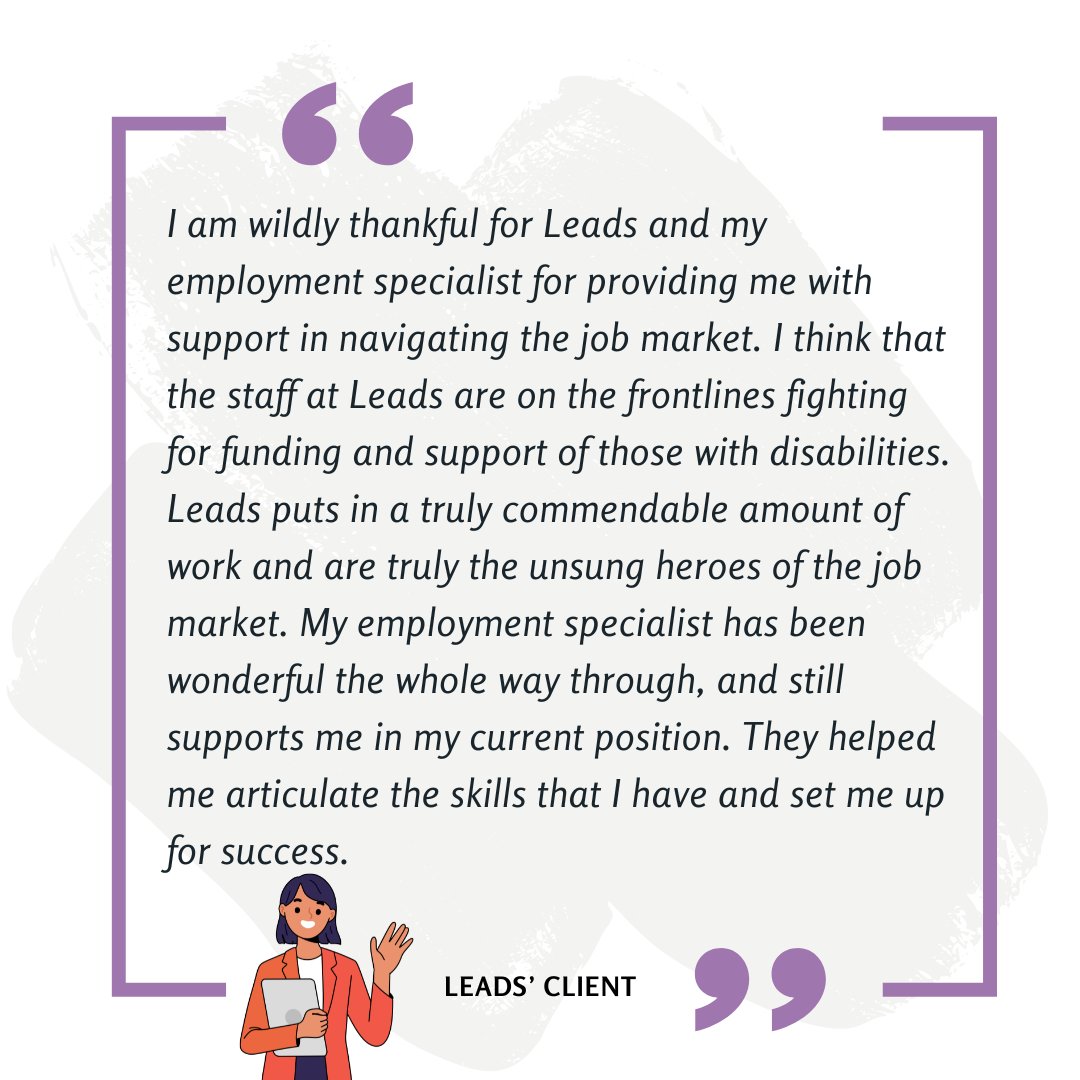 LEADSEmployment's tweet image. We love hearing your success stories, but most importantly it's about the journey. We want to continue to support and encourage you in your new role, and walk with you on your employment journey.

#SuccessStories #CareerJourney
