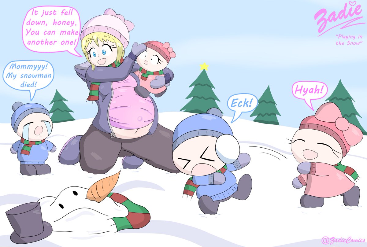 ZadieComics's tweet image. Zadie Playing in the Snow with her Babies
#Moms #momlife #family #pregnantart #pregnantlife