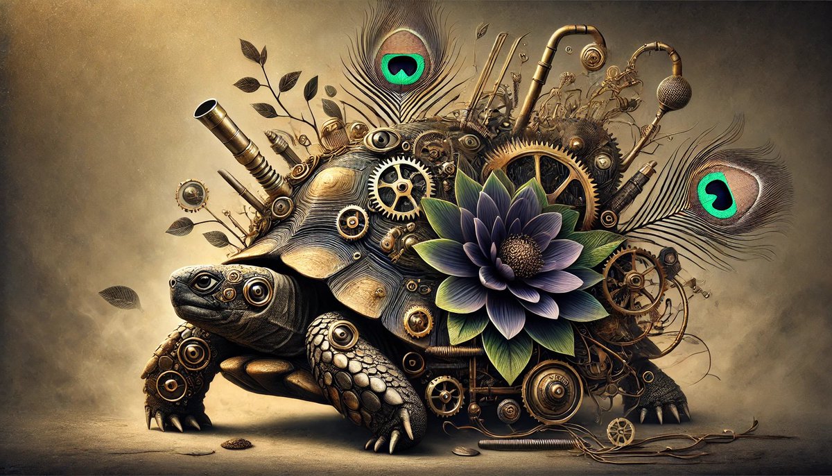 PerOlofMichael's tweet photo. Steampunk Tortoise
#AIart #Steampunk #FantasyArt #Surrealism