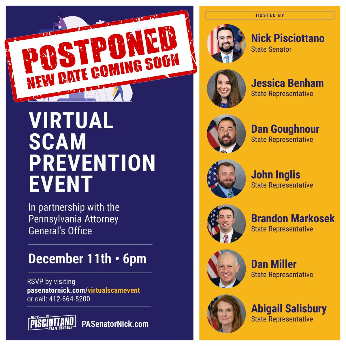 Senator Nick Pisciottano tweet media