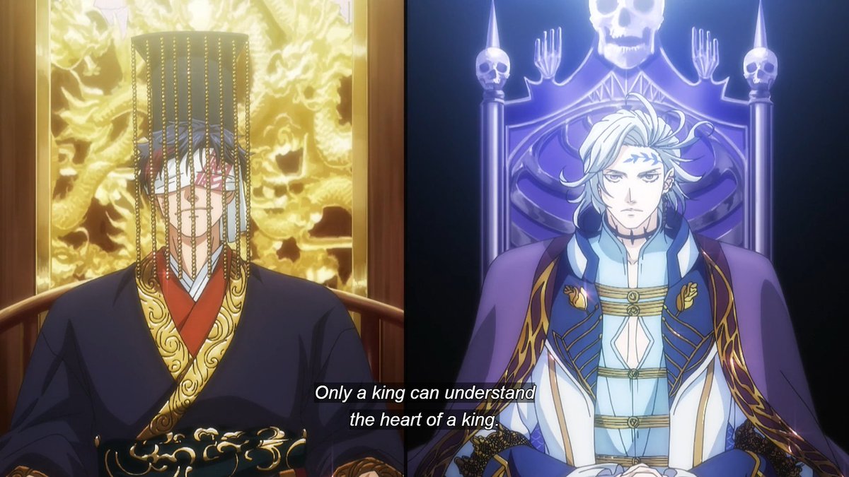 MurasakiSana's tweet photo. And this right here is why Hades vs Qin Shi Huang is the best fight in Record of Ragnarok. No one is right, no one is wrong. Just two kings doing king shit.  #終末のワルキューレ #shuumatsunovalkyrie #RecordofRagnarok https://t.co/QZDhVDBhXX