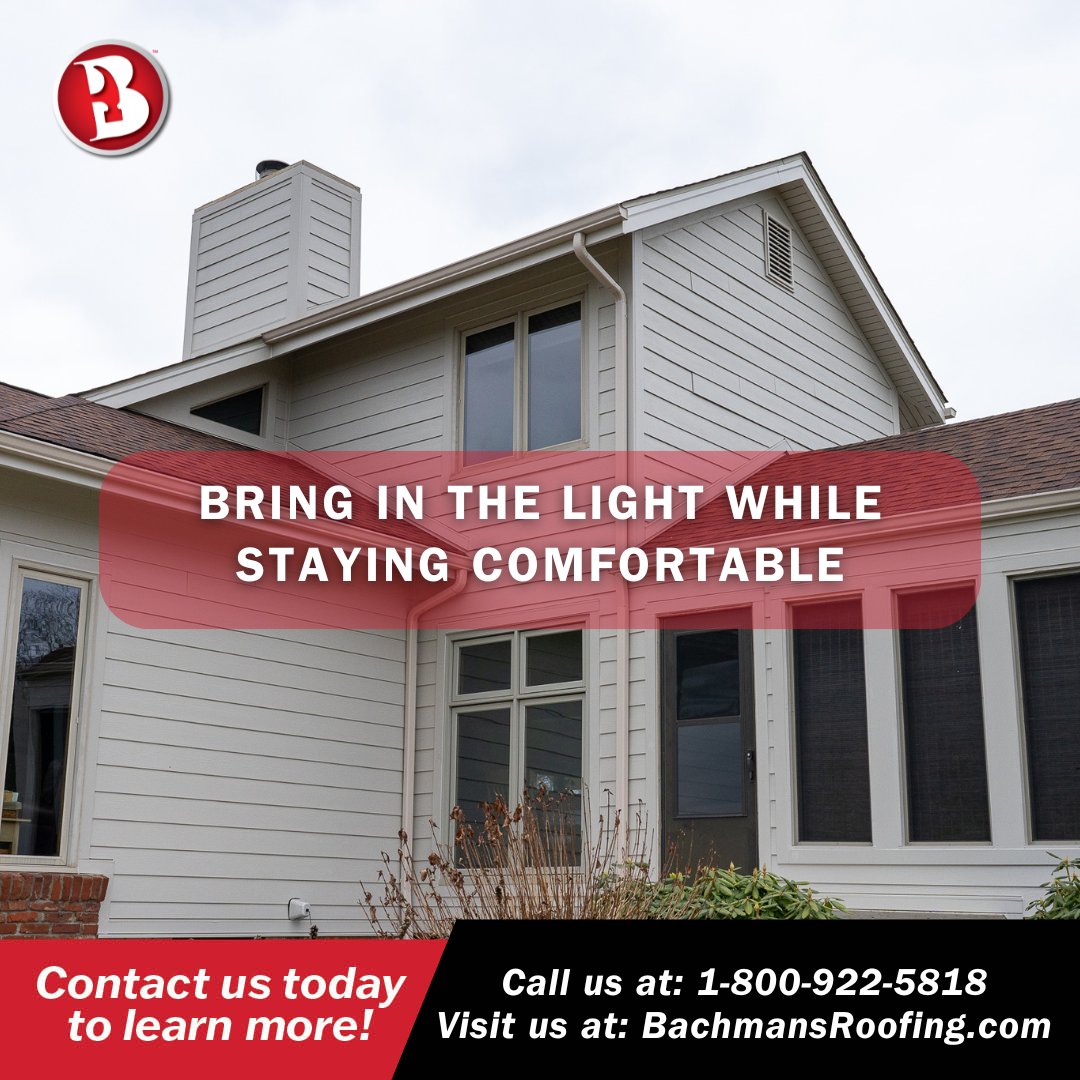 Your windows do a lot for your home. They protect, save energy, keep you comfortable, and frame your view. With new windows installed by Bachman’s, you get a timeless design paired with the latest performance features.

📞 Call 800-922-5818 today and start saving with the sun!