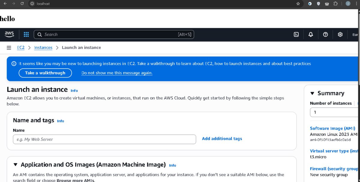 Today, I built a container from my docker image which all started from dockerfile using a simple html code while also using Nginx as web server.