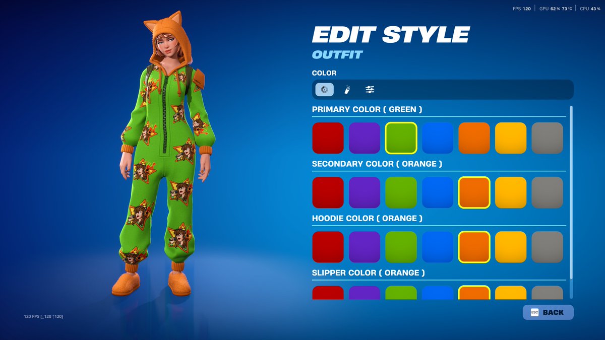 she's got her PJ themed PJ's 💚🧡