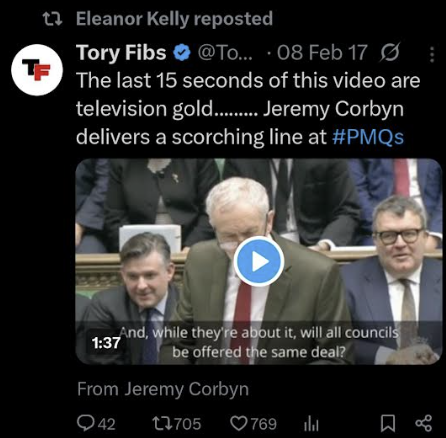 Third inquiry panel member Eleanor Kelly, former chief executive of Southwark Council, also has a history of partisan activity on her private X account.

That makes three out of three...