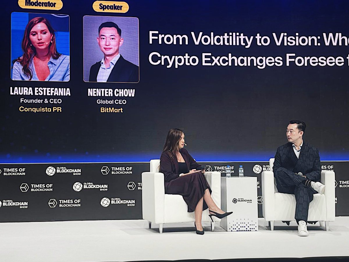 ✨ We were thrilled to have our CEO Nenter Chow @50Nent join the stage as an  invited speaker at the Global Blockchain Show @0xGBS in Abu Dhabi in the  Fireside Chat “From