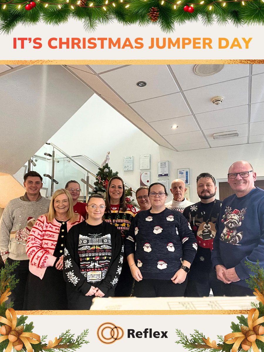 ReflexSystemsUK's tweet photo. Happy Christmas Jumper Day 🎅

Our team is donning festive jumpers to support Save the Children, helping keep kids safe, healthy and learning ❤️

Share your favourite jumper in the comments and spread some festive cheer! 🎄

#ChristmasJumperDay #SaveTheChildren https://t.co/YCQBi1EFil
