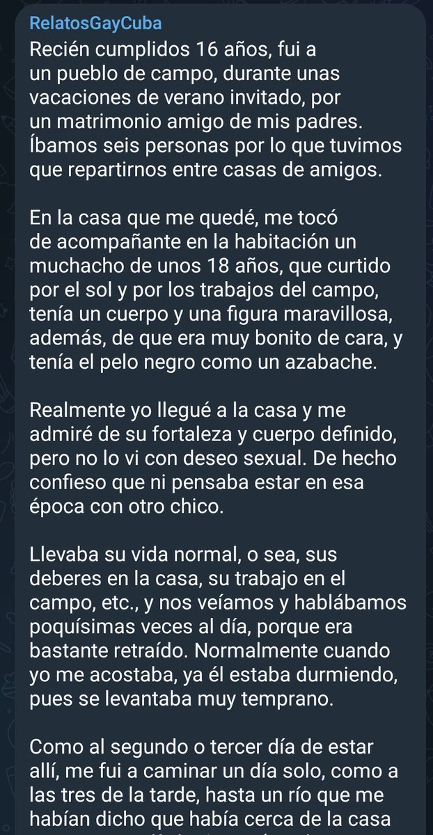 relatosgaycuba's tweet photo. En un pueblo campo 🔥, dale like ♥️ y retuitea 🔄 si te gustó esta historia. Si quieres leer otras historias o contar las tuyas anónimamente puedes hacerlo en el canal 👉🔗🇨🇺 https://t.co/kAMZY2RGVj 🇨🇺 o enviar DM. https://t.co/czewymgpOD