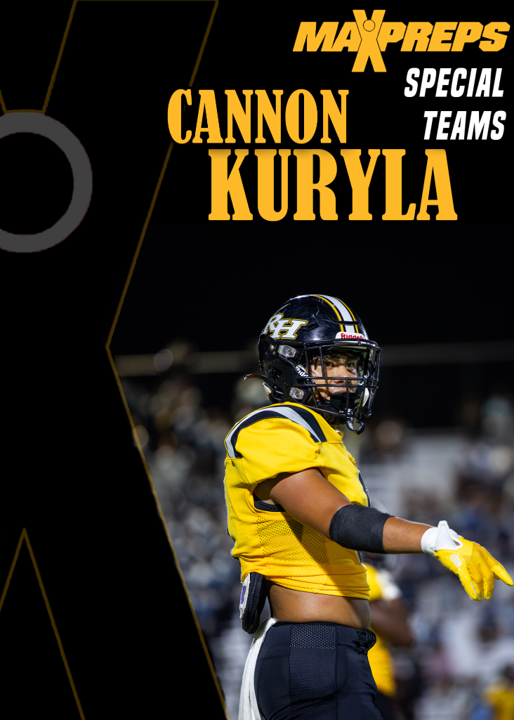 RHHSFootball's tweet photo. MaxPreps Special Teams MVP: Cannon Kuryla
#BTH | #HillBuilt | #ClockInLockIn https://t.co/TcxQmvG4lq