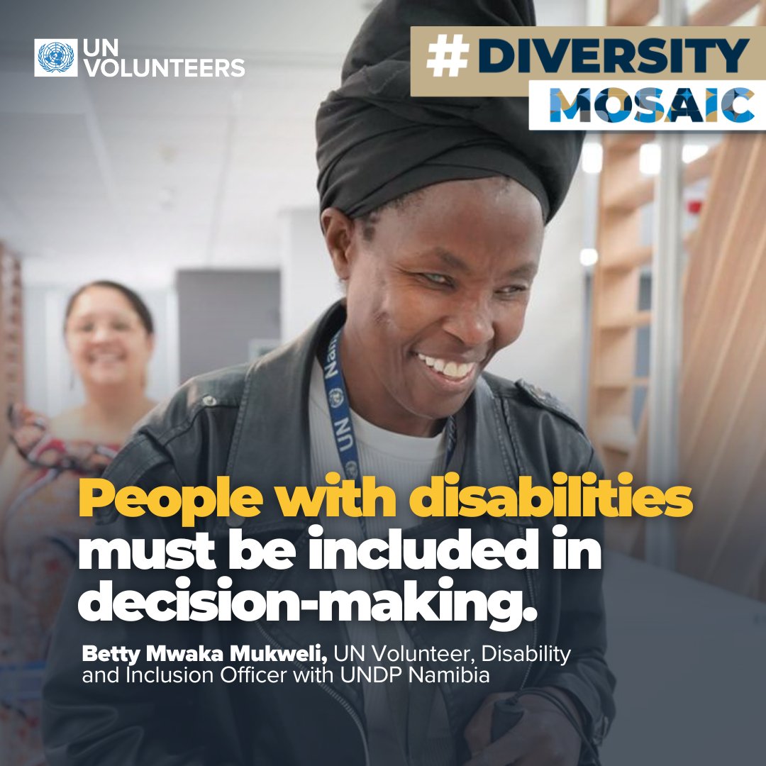 UNVolunteers's tweet image. UN Volunteers with disabilities bring lived experiences that:

🙌 help shape better policies,
💪 make programmes stronger,
🤲 and build more inclusive systems 

across the @UN and beyond. #LeaveNoOneBehind