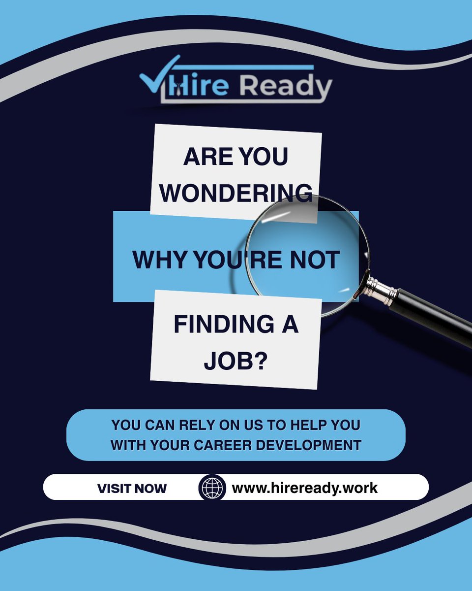 hireready111219's tweet photo. Not sure why your job search isn’t clicking?
We help you identify the gap and move toward better opportunities.
Start your career upgrade today.
#JobSearch #CareerHelp #HireReady #ResumeSupport #LinkedInMakeover #InterviewPrep #CareerTips https://t.co/EunmmmH2kc