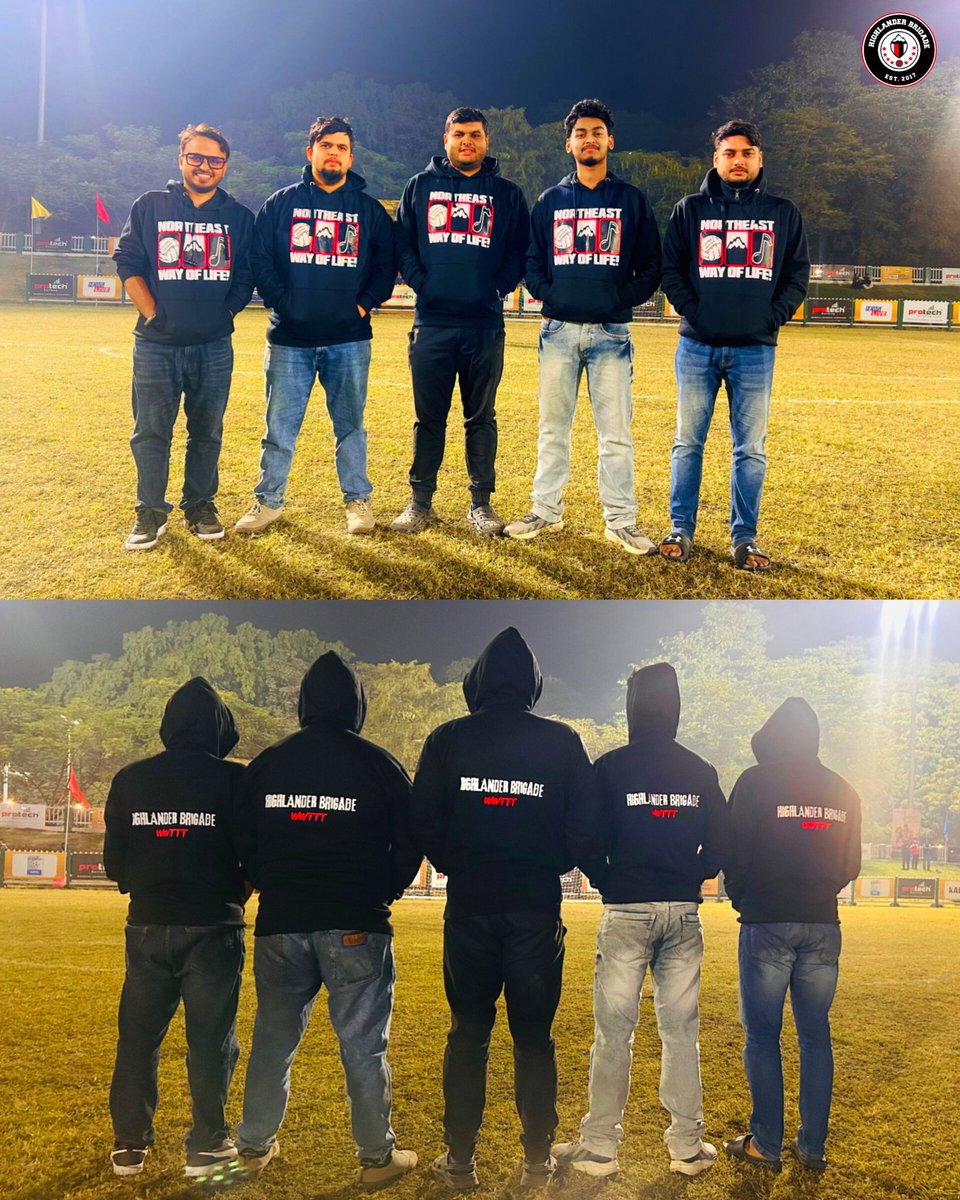 HighlanderB8's tweet photo. Highland winter, Brigade boys, and unbeatable style!❄🔥
Watched the team claim victory in our hoodies!❤🤍🖤
#WWTTT #HighlanderBrigade #NEUFC #NorthEast #Football #GPFL #GSA #IndianFootball https://t.co/92SP8jDRDk