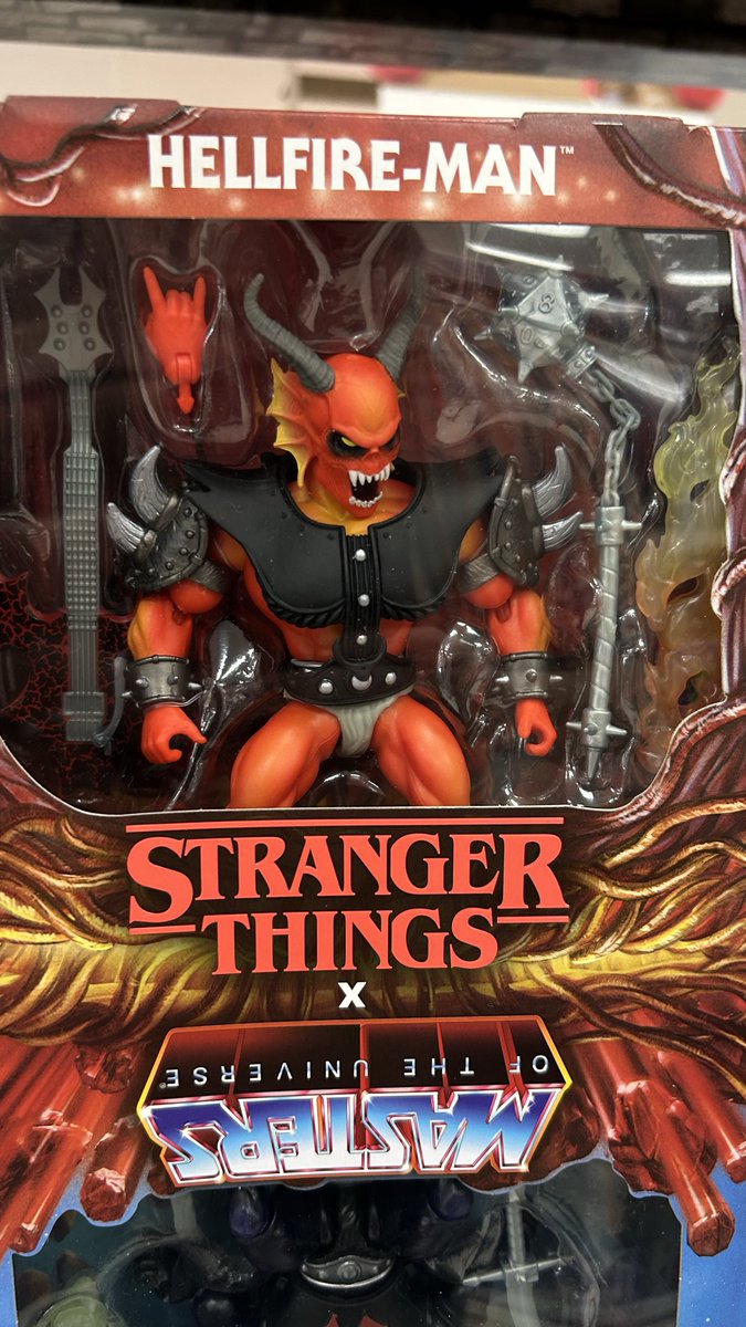 nerdmazing's tweet photo. Whoa a new Stranger Things X Masters of the Universe two pack. I actually like that Hellfire-Man action figure. #strangerthings #motu #actionfigures #nerdmazing https://t.co/g1PUpcR8CZ