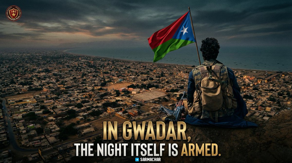 SarmacharMedia's tweet photo. IN GWADAR, THE NIGHT ITSELF IS ARMED. https://t.co/cCKk9E8j7s