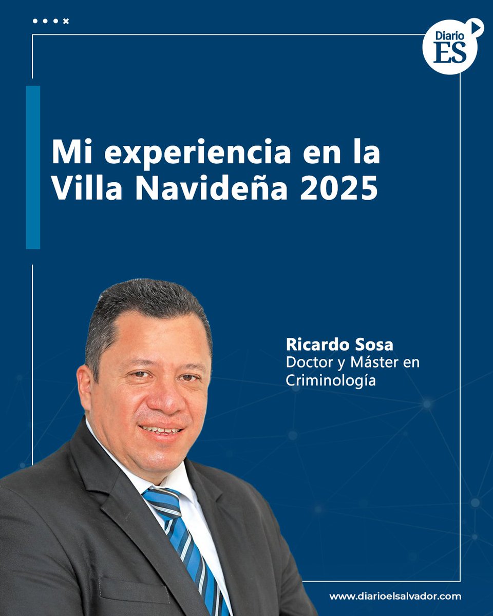 elsalvador's tweet photo. #DePalabra

Por @jricardososa: «El 6 de diciembre de 2025 decidí dejar de lado los informes técnicos, libros, teorías criminológicas y las estadísticas delictivas para caminar por el corazón de nuestra capital. Mi destino: la Villa Navideña».

🧐📰 https://t.co/UePDlFnAbJ https://t.co/YEUskHyyUP