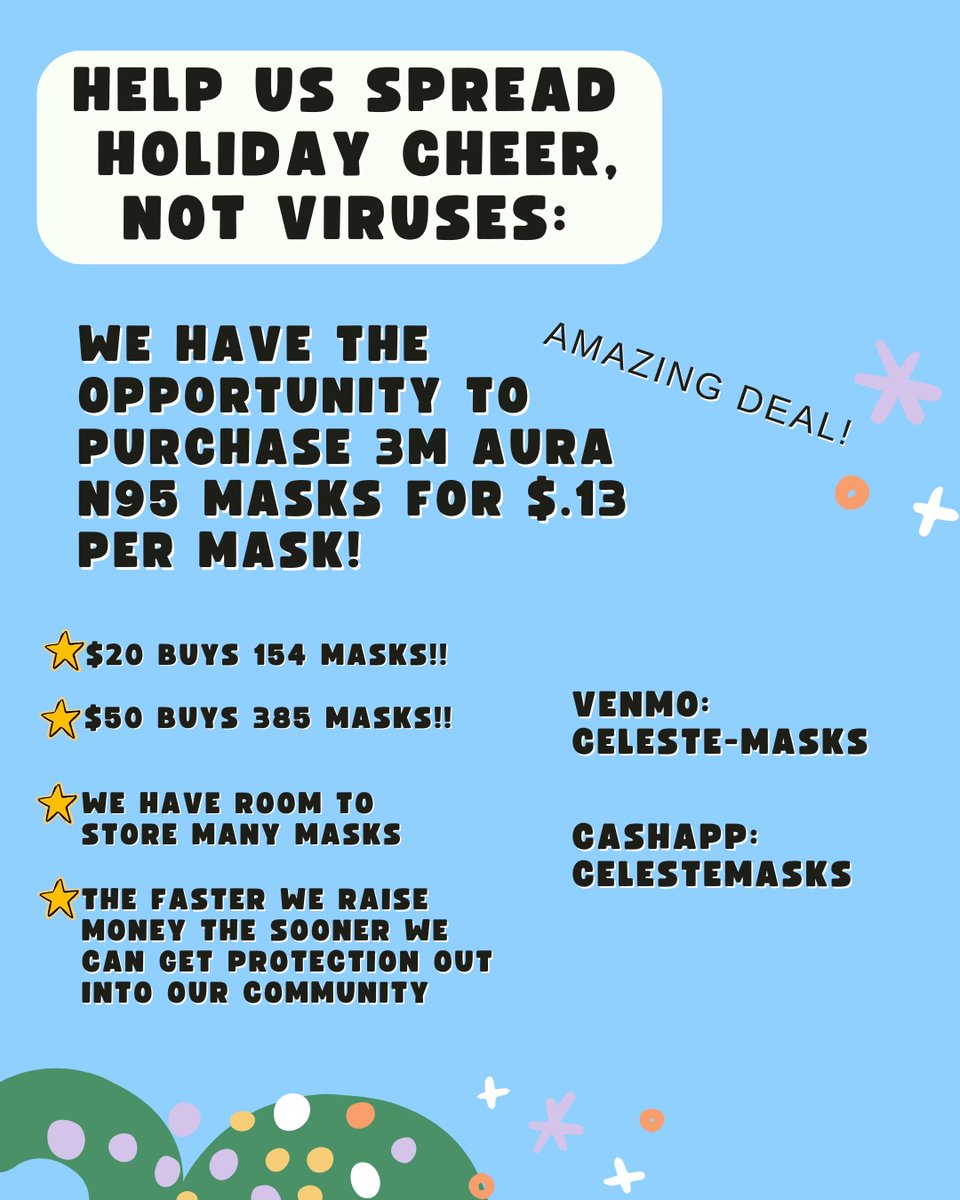 MaskUpRochester's tweet photo. hi friends! we need your support to get more masks out into the community. 💸🔗 to support in the last slide. &amp; get your mask and test requests in now so you can stay safe(r) if you are celebrating in person 💕😷 https://t.co/vWS6zhAi1T