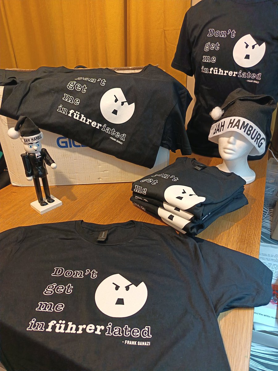 FrankSanazi's tweet image. Mein new t-shirts are ready to ship out to mein super fans, and just in time for Christmas. 

Don't get me inführeriated.... order yours now from franksanazi.com/merchandise

#tshirt #newdesign #franksanazi #boldstatement #funny #comedy
