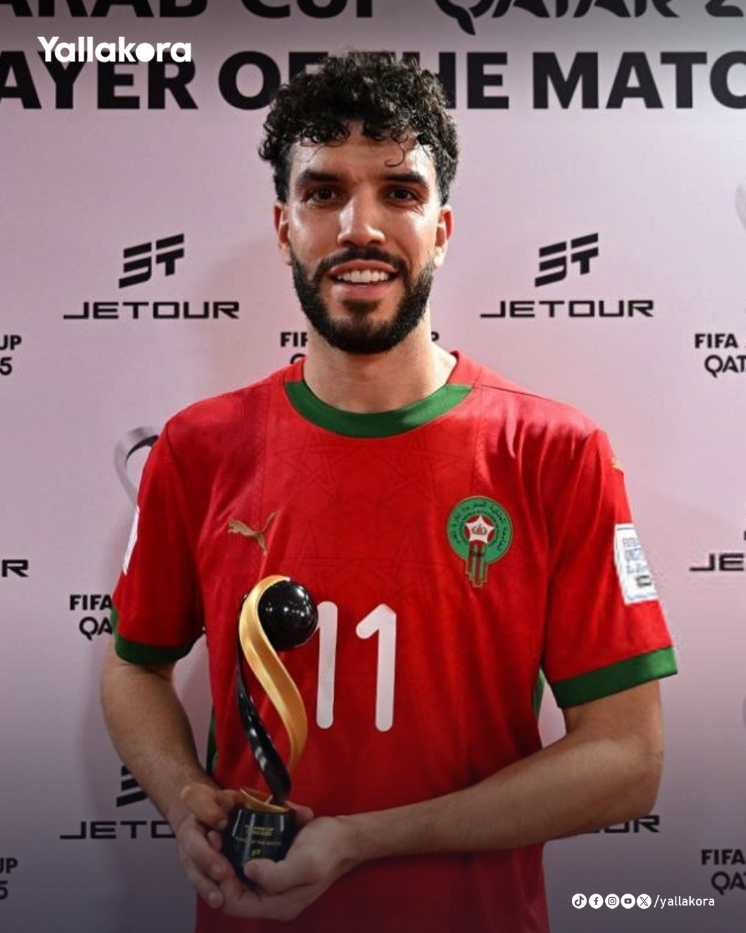 صاحب هدف التأهل. وليد ازارو رجل مباراة المغرب وسوريا في كأس العرب 