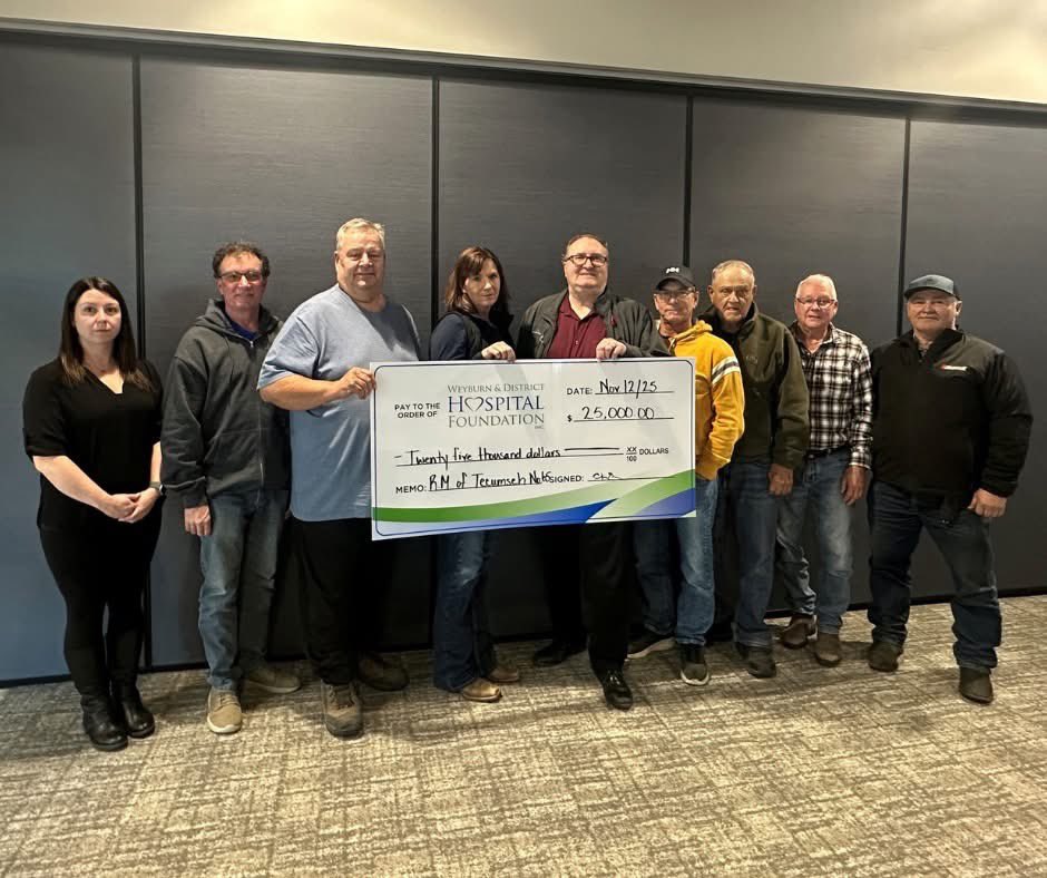 As the season of giving unfolds, we are thankful to the R.M. of Tecumseh No. 65 for their generous $25,000 gift to go towards the new Weyburn General Hospital.