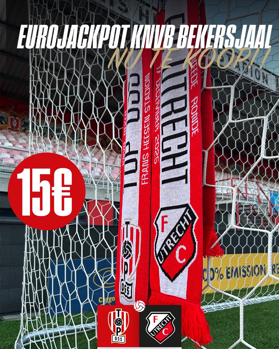 𝐃𝐞 𝐥𝐢𝐦𝐢𝐭𝐞𝐝 𝐞𝐝𝐢𝐭𝐢𝐨𝐧 𝐛𝐞𝐤𝐞𝐫𝐬𝐣𝐚𝐚𝐥 𝐯𝐚𝐧𝐚𝐟 𝐧𝐮 𝐭𝐞 𝐤𝐨𝐨𝐩! 🏆

Scoor de sjaal Direct! ⤵️
shop.toposs.nl/products/beker…

⚠️ Bestelde Sjaals zijn op te halen in de Fanshop. Ook op de wedstrijddag zal er gelegenheid zijn om bestelde sjaals op te halen!