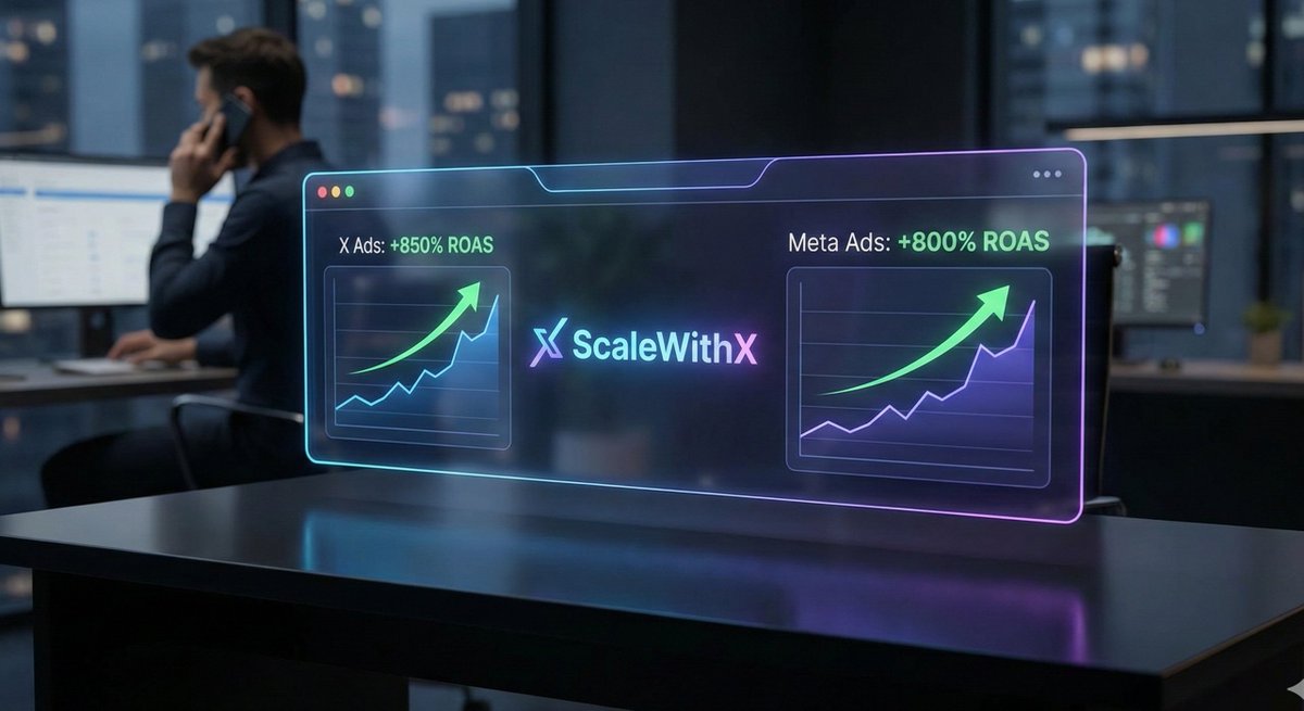 Scalewith_X's tweet photo. Business Owners on X: Stop DIY Ads in 2025You’re busy closing deals—let ScaleWithX run your X or Meta ads.
✅ X Ads Edge: 60% lower CPC vs Meta, 3x engagement. ✅ Meta Mastery: ROAS 8x+ on e-comm funnels.
We handle strategy, creative, scaling—you get leads. 

Why Us?
100% done-for-you (no logins, no hassle)
Only 5 new clients/mo → white-glove service
Proven: $2.3M ad spend managed, 420% avg ROI

Ready to offload ads & reclaim 20 hrs/week? 👉 DM “ADS” + your monthly budget We’ll audit your X/Meta in 24h—free.
#XAds #MetaAds #ScaleWithX https://t.co/3AAteG5RCr