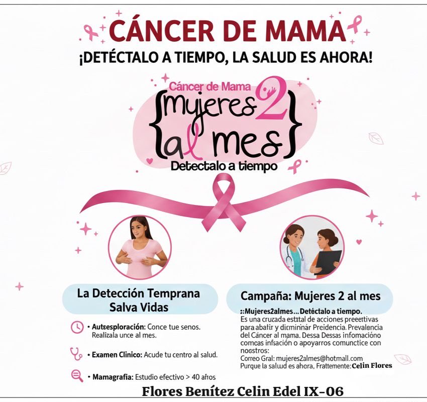 Celinsiyo's tweet photo. La autoexploración de mama es crucial para la detección temprana del cáncer
-Conoce tu cuerpo, detecta cambios, consulta a tu médico-
#cancerdemama 
@medicosconcausa https://t.co/HWUqZ4tjXz
